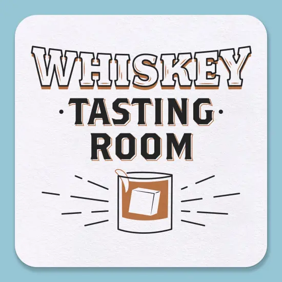 Big Dot of Happiness 25 Ct Whiskey Tasting Room Drink Coasters, 4-Inch Disposable Square Paper Coasters for Home Bar Accessories or Birthday Parties {1}