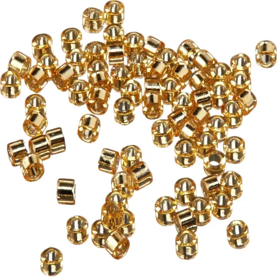 Miyuki DB042 7.2gm Delica Seed Beads, Size 11/0, Silver Lined Gold {2}