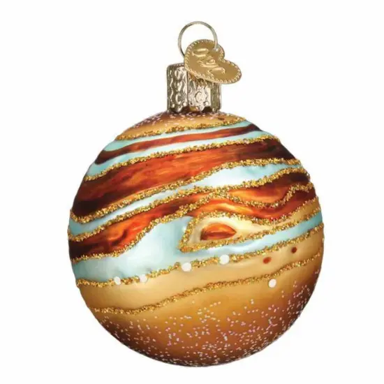 Old World Christmas 2.25 In Jupiter Christmas Tree Ornament , Solar System Largest Planet Multicolored {1}