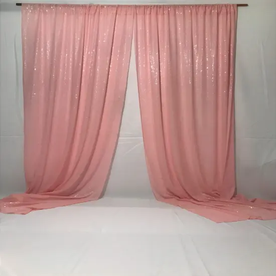 1 Yard Sparkling Sequin Backdrop Fabric Polyester Decorative Drapery 4 ft. W X 8 ft. H Fuchsia {4}