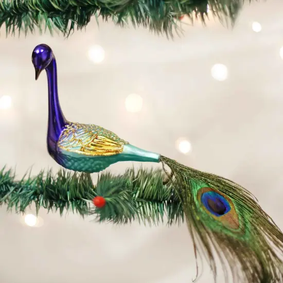 Old World Christmas 3.5 Inch Magnificent Peacock Tree Ornament , Grandeur Royalty Clip-On Multicolored {3}
