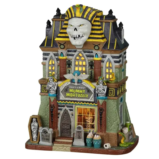 Lemax Spooky Town Halloween Village: That's A Wrap Mummy Mortuary {1}