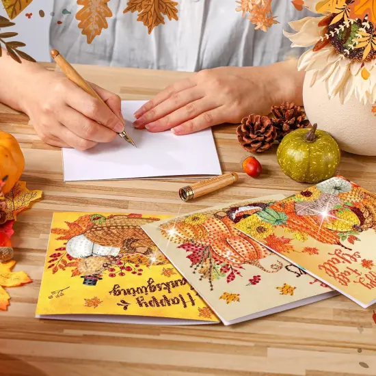 12 Pack Fall Diamond Painting Greeting Card Kits {2}