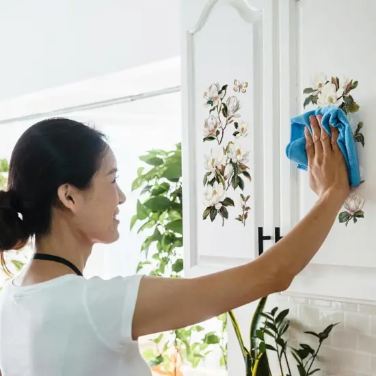 3pcs/Set White Magnolia Rub on Transfers {4}