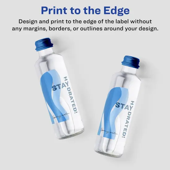 Avery Glossy Clear Arched Labels with Sure Feed, 4.75" x 3.5" {3}