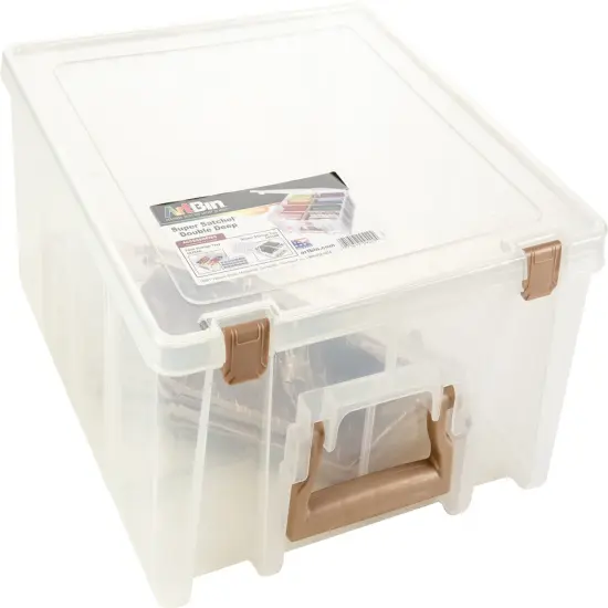 Artbin Super Satchel Double Deep W/Removable Dividers-Rose Gold Handle, Latch & Dividers {3}