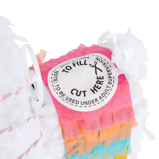 Juvale 3 Pack Mini Llama Pinata - 4.9 x 2.1 x 10.2 in. Multicolor Corrugated Paper & Gold Tissue Accents - Llama Table Decor & Party Supplies - Easy to Fill With Candy & Confetti - Ages 3-14 White {7}