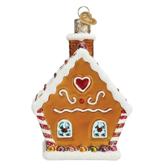 Old World Christmas 4.0 Inch Sweet Gingerbread Cottage Tree Ornament , House Candy Ornament Brown {2}