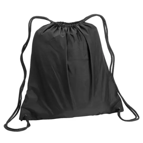 Liberty Bags&reg; Large Drawstring Bag BLACK {1}