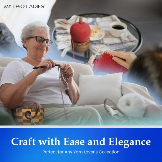 My Two Ladies | Artisan Yarn Caddy & Round Bowl Set {6}