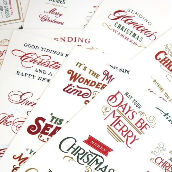 Christmas Greetings Rub On Transfers {6}