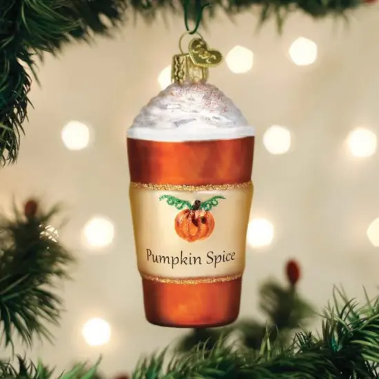 Old World Christmas 4.25 In Pumpkin Spice Latte Tree Ornament , Drink Star Fall Multicolored {3}