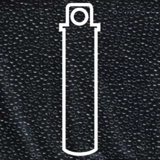 Black Opaque Miyuki Japanese round rocailles glass seed beads 11/0 Approximately 24 gram 5 inch tube {2}