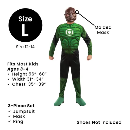 Rubies Boy's Green Lantern Kilowog Halloween Costume - Large 12-14- Green {5}
