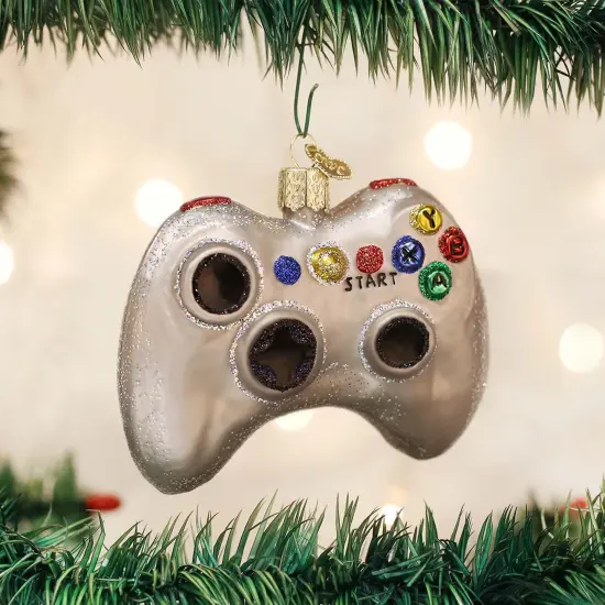 Old World Christmas 3.0 Inch Video Game Controller Christmas Tree Ornament , Entertainment White {3}