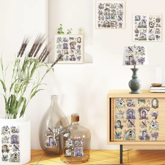 Lavender Rub on Transfers for Crafts: 16 Pcs {3}