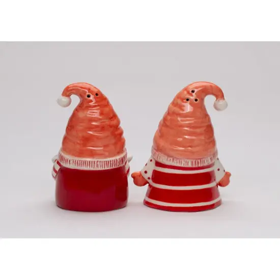 Ceramic Valentine Red Gnome Salt and Pepper Shakers, Fairy Garden Decor, Kitchen Decor, Valentines Decor, Gnome Collector Gift {3}