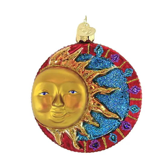 Old World Christmas 3.25 In Jeweled Sun Tree Ornament , Ornament Rays East West Multicolored {1}