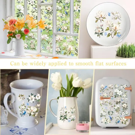 12 Pcs Vintage Flower Rub on Transfers {3}