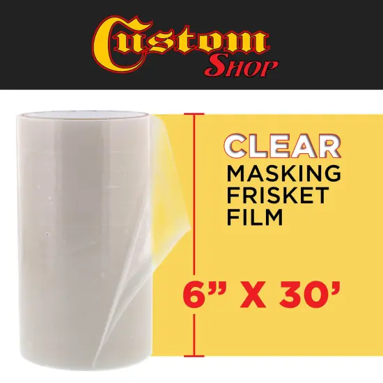 6" x 30' Frisket Masking Film Roll - Self-Adhesive Semi-Transparent Medium-Tack for Artists, Airbrush Graphics, Automotive Painting, Stencil Making, Design Transfer {2}