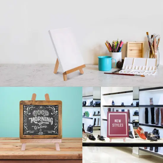 10.5" Small Wooden Tabletop Easel for Painting and Display Stand - A-Frame Table Top Easel, Canvas Holder {5}