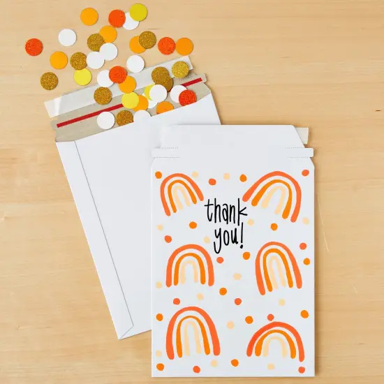 100-Pack Stay Flat Rigid Mailers 7 x 9 Inches with Self Adhesive Seal, Bulk White Cardboard Envelopes for Shipping Photo, Documents, Letters, Packaging Supplies {3}