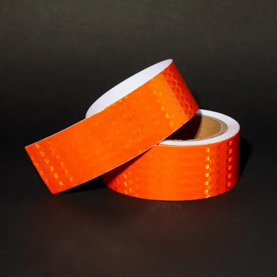 Reflective Tape - Neon Orange Outdoor Reflector Safety Roll for Trailers, Warning, Signs, Stairs, Bikes, 2 In x 30 ft (10yrds) {7}