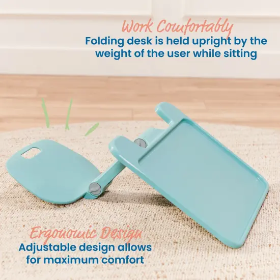 The Surf Folding Portable Lap Desk, Large, Flexible Seating Seafoam {6}