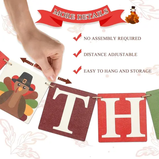 Give Thanks Wooden Banner (Brown) {2}