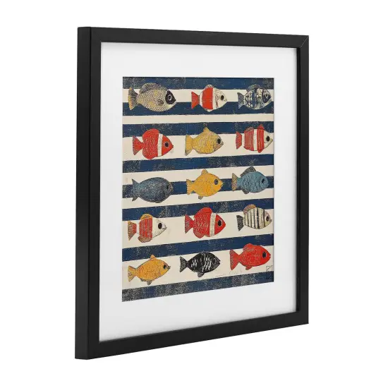 Stupell Industries Nautical Fish Assortment Framed Print Under Glass, design by Sara Culpepper {3}