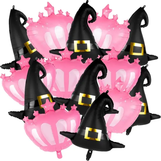 14 Pcs Halloween Witch Hat Balloons {1}