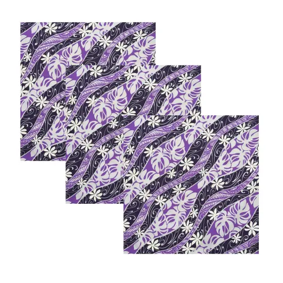 1 Yard Tiare Monstera Traditional Tattoo Poly Cotton Fabric Hawaiian Print 36 x 45in Width {1}