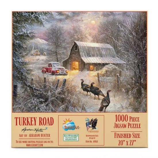 Sunsout Turkey Road 1000 pc Thanksgiving Jigsaw Puzzle 69868 {3}