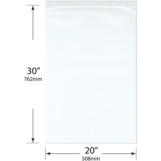 Plymor 20" x 30" (Pack of 50), 4 Mil Heavy Duty Zipper Reclosable Plastic Bags {3}