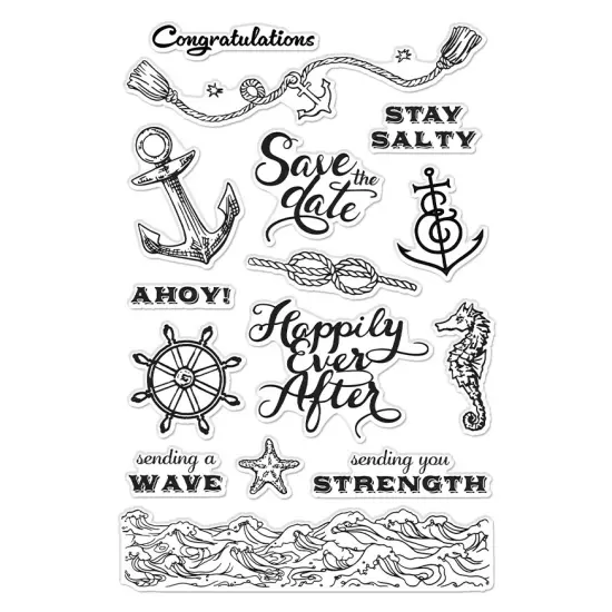 Hero Arts Clear Stamps 4"X6"-Natuical Messages {4}