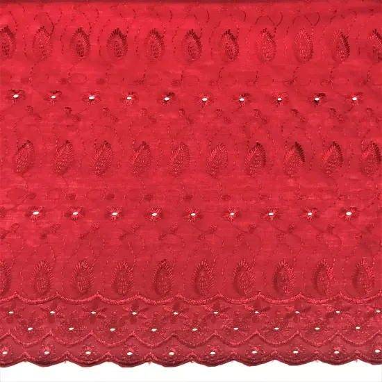1 Yard Cherry Medium Eyelet Fabric with Soft Feel and Double Border 41/42 Inches Wide {3}