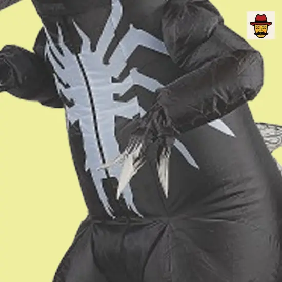 Venomosaurus Adult Inflatable Costume Marvel Villain Suit with Gloves and Fan {4}