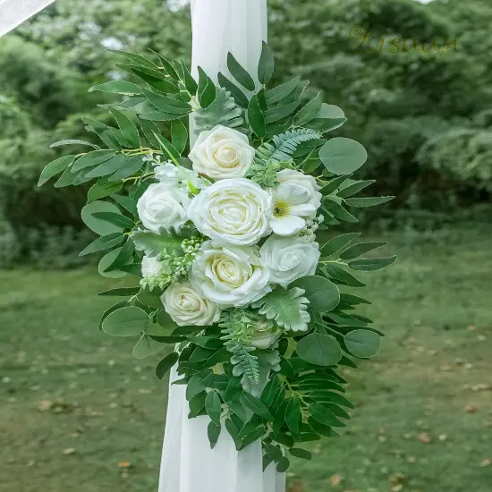Large Flower Swag for Boho Styles Wedding Ceremony Floral Decor {4}