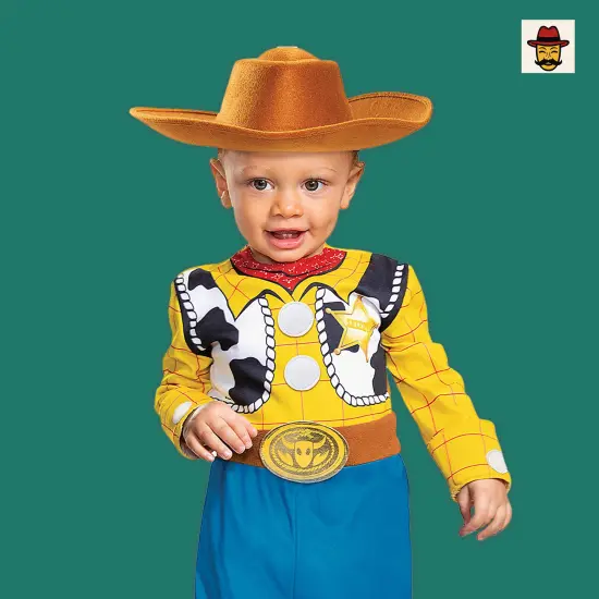 Toy Story Woody Infant Costume Deluxe Jumpsuit Sheriff Hat {2}