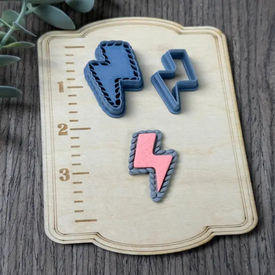 Lightning Bolt | Faux Turquoise | Country Western Clay Cutters {5}