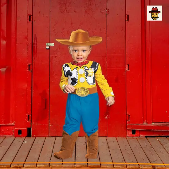 Toy Story Woody Infant Costume Deluxe Jumpsuit Sheriff Hat {3}