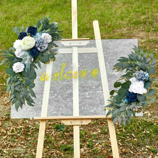 Artificial Wedding Arch Flowers Kit 2 PCS Dust Rose Flowers Silk {3}