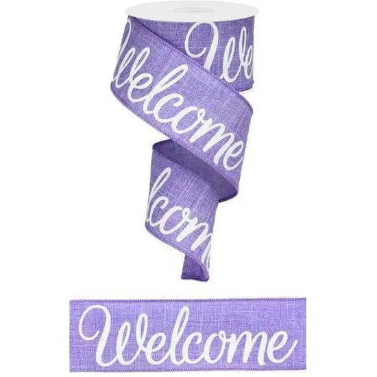 2.5" Welcome Royal Ribbon: Lavender (10 Yards) {1}