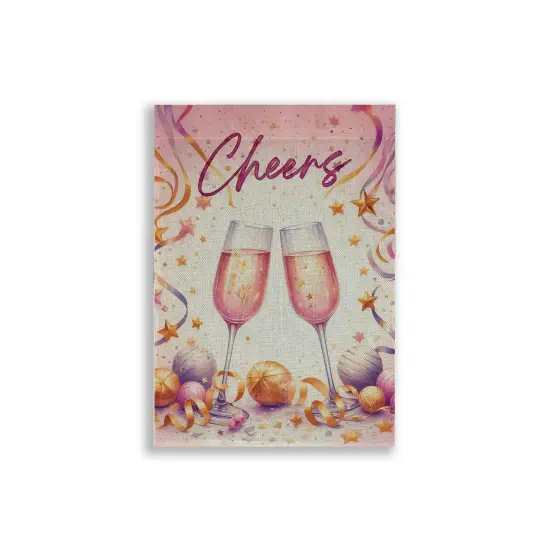 Cheers Burlap Garden Flag {1}