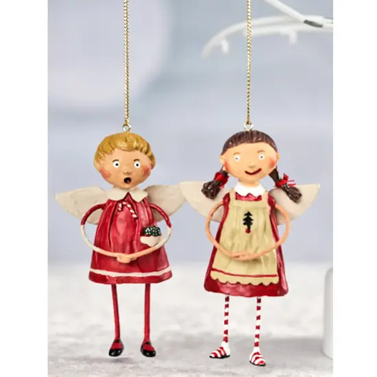 Lori Mitchell 4.0 Inch Tree Trimming Ornaments Christmas Tree Ornament Set , Christmas Decor Angels Wings Red {3}
