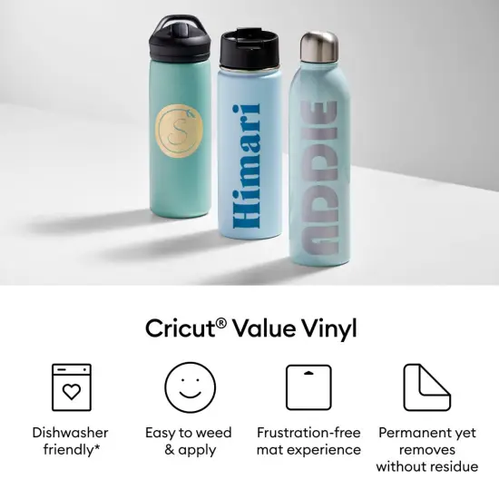 Cricut Matte Value Permanent Vinyl Roll, 12 in x 10 ft, Black {2}