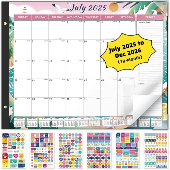 Desk Calendar 2025-2026 - 22'' x 17'' - Seasons {1}