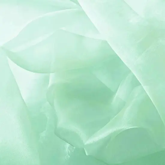 1 Yard Aqua Sparkle Sheer Organza Fabric with Sparkle, 60" Width {1}