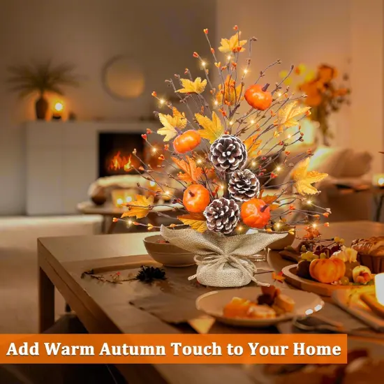 2 Pack Lighted Fall Tree Fall Decorations {4}