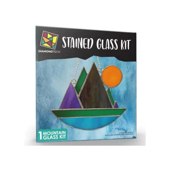 Studio Pro Pre-Cut Stained Glass Kit - Mountains - Make Your Own Beautiful Stained Glass Project with Ease {1}